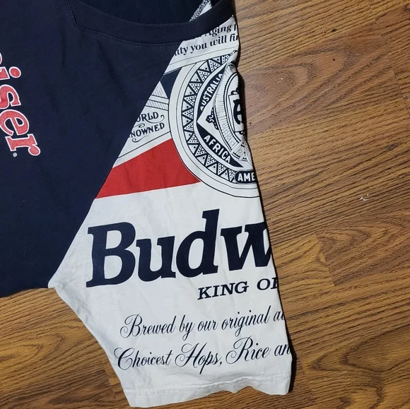 Vintage 2000 Budweiser Calhoun Cotton Graphic Tee Men’s 2XL Navy Blue C19 - Picture 3 of 6